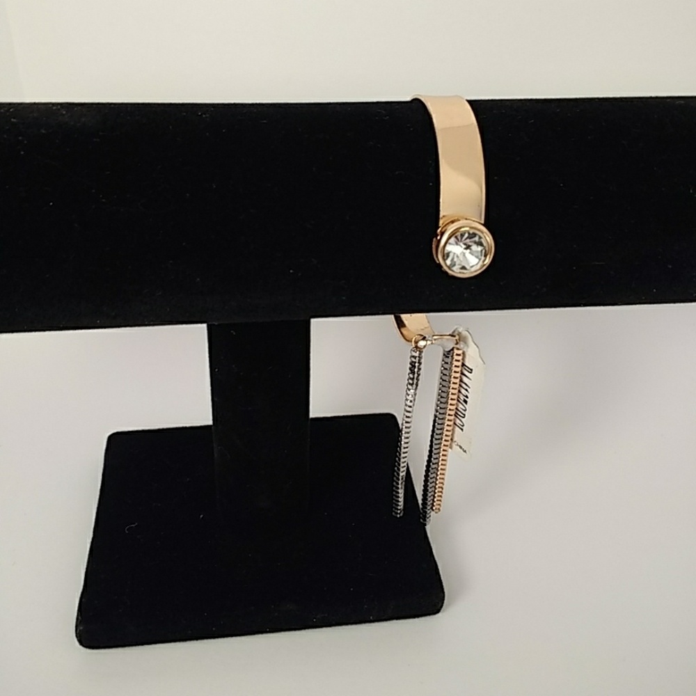 Swarovski Element Tassle Open Bracelet